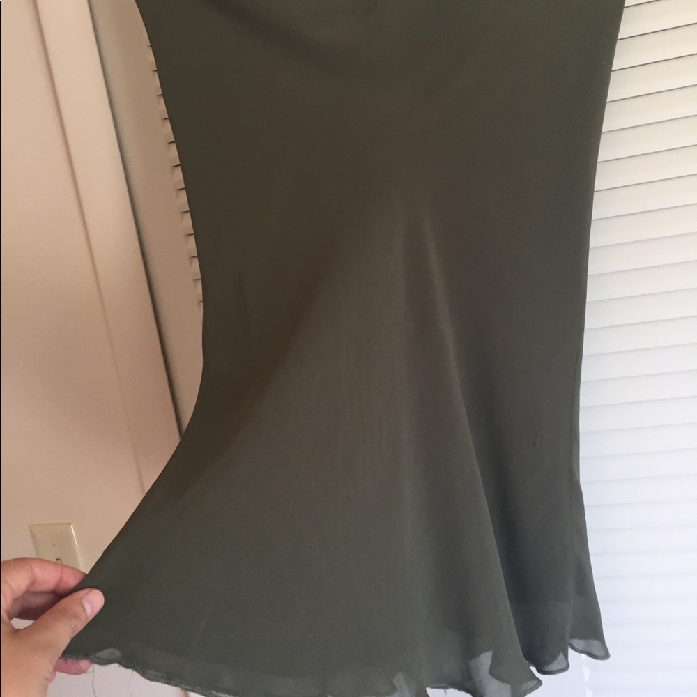 Olive green skirt made in Italy